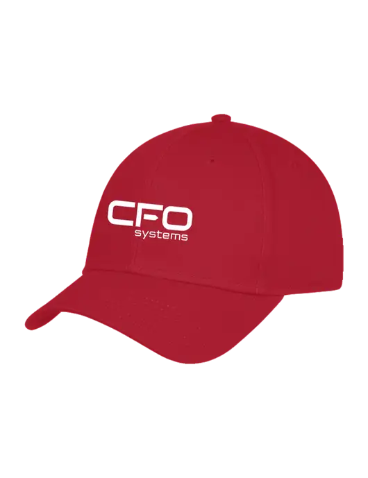 Red Structured Cap Hook & Loop w/CFO Systems Logo