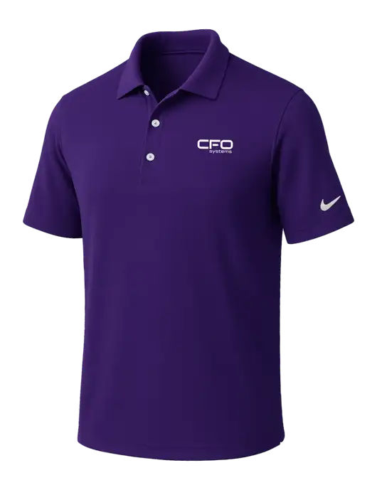 NIKE Purple Dri-Fit Micro Pique Polo w/CFO Systems Logo