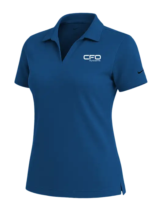 NIKE Dark Royal Womens Dri-Fit Micro Pique Polo w/CFO Systems Logo