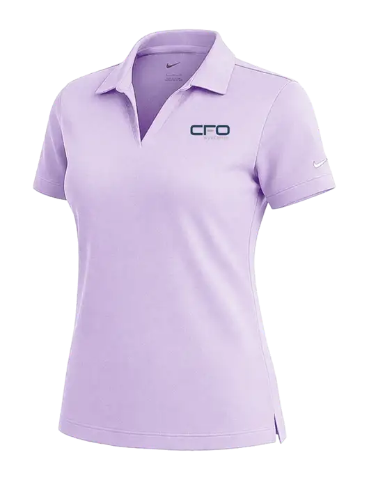 NIKE Light Purple Womens Dri-Fit Micro Pique Polo w/CFO Systems Logo