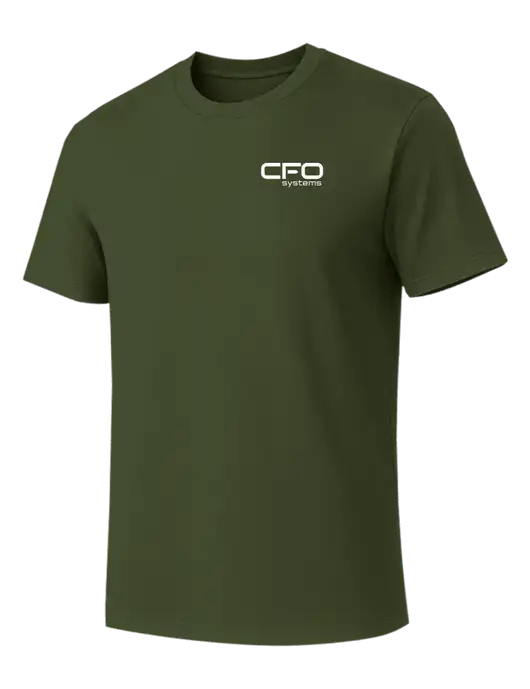 Allmade Dark Olive Green Organic Cotton Tee w/CFO Systems Logo