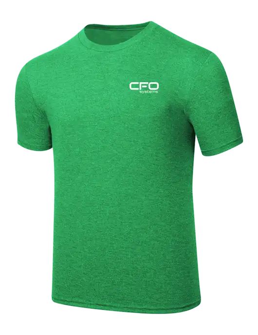 Simply Soft Kelly Green Frost 4.5oz  Poly/Combed Ring Spun Cotton T-Shirt w/CFO Systems Logo