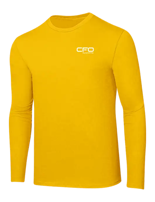Ring Spun Yellow Gold 4.5 oz Long Sleeve T-Shirt
 w/CFO Systems Logo