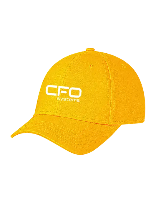 Yellow Gold Structured Soft Snap Closure Hook & Loop Cap w/CFO Systems Logo