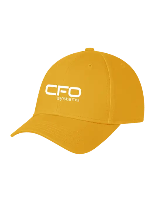 Yellow Gold Structured Cap Hook & Loop w/CFO Systems Logo