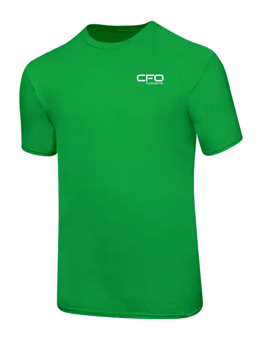 Ring Spun Light Kelly Green 4.5 oz T-Shirt w/CFO Systems Logo