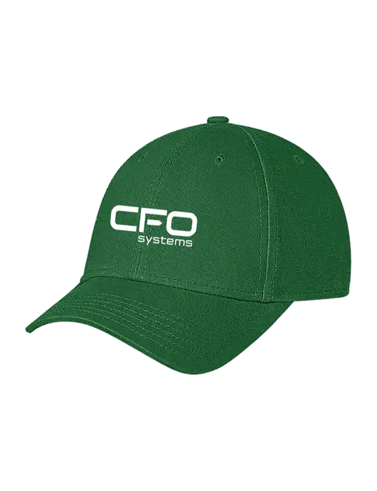 Kelly Green Structured Soft Snap Closure Hook & Loop Cap w/CFO Systems Logo