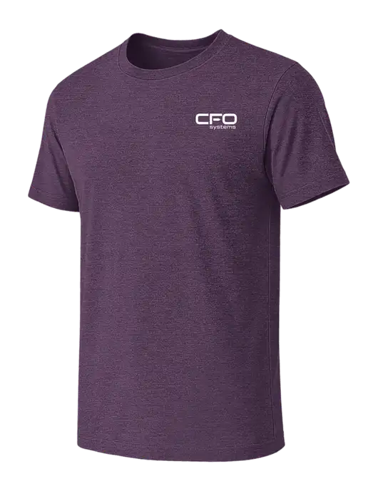BELLA+CANVAS Heather Purple CVC Short Sleeve Tee w/CFO Systems Logo