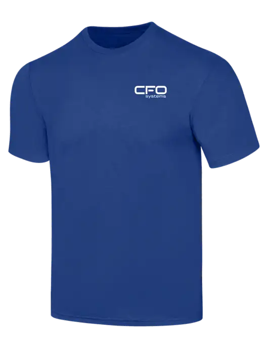 Simply Soft Dark Royal 4.5oz  Poly/Combed Ring Spun Cotton T-Shirt w/CFO Systems Logo