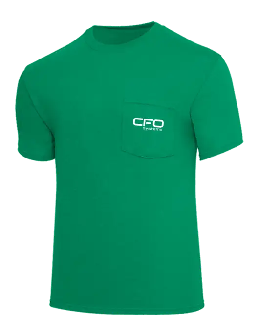 Core Blend Kelly Green Pocket T-Shirt w/CFO Systems Logo