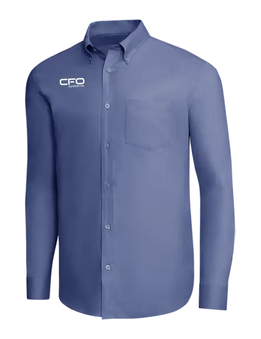 Brooks Brothers Light Navy Wrinkle-Free Stretch Pinpoint Shirt w/CFO Systems Logo