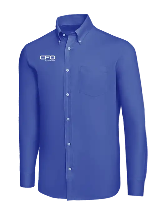 Brooks Brothers Dark Royal Wrinkle-Free Stretch Nailhead Shirt w/CFO Systems Logo