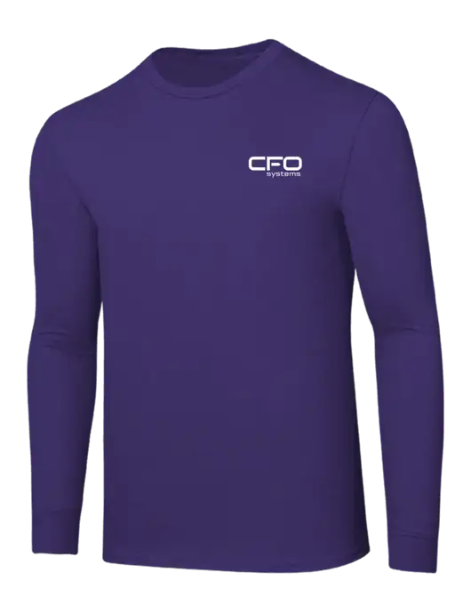 Core Blend Purple Long Sleeve Tee w/CFO Systems Logo