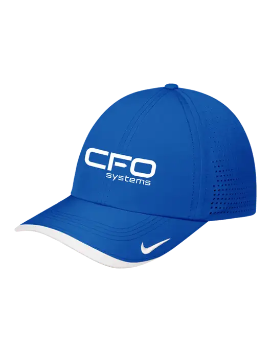 Nike Royal/White Dri-FIT Perforated Performance Cap w/CFO Systems Logo