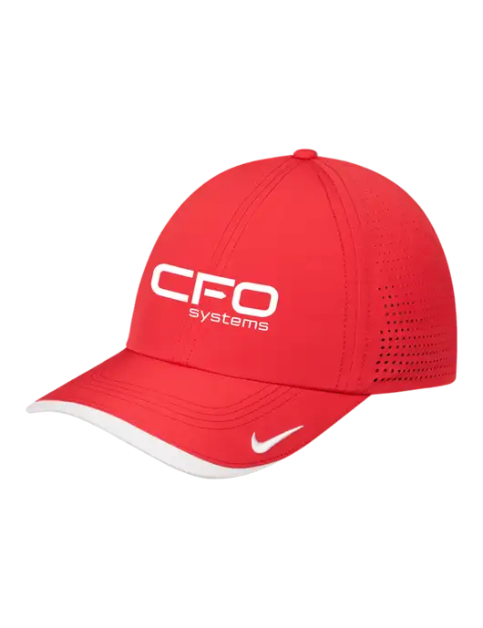 Nike Red/White Dri-FIT Perforated Performance Cap w/CFO Systems Logo
