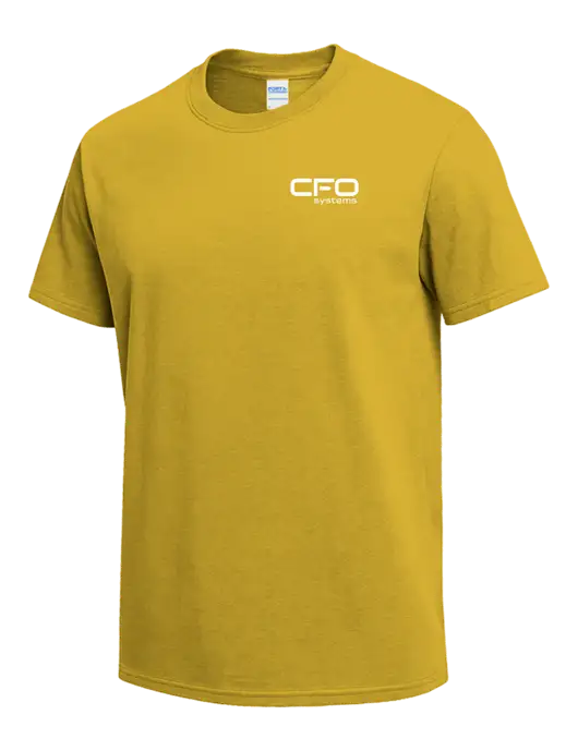 Yellow Heavyweight 6.1 oz T-Shirt w/CFO Systems Logo