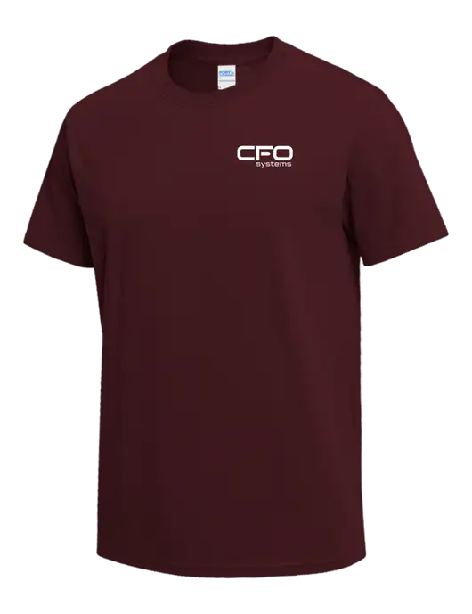 Maroon Heavyweight 6.1 oz T-Shirt w/CFO Systems Logo