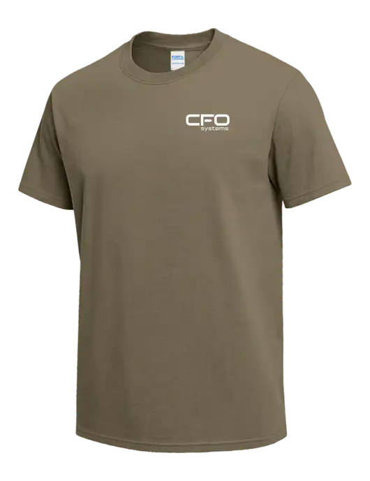 Olive Brown Heavyweight 6.1 oz T-Shirt w/CFO Systems Logo