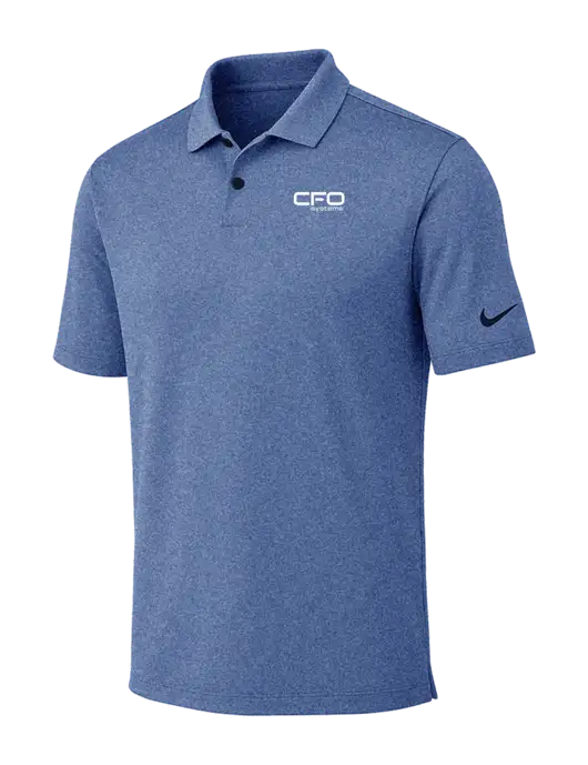 Nike Dark Royal Heather Dri-FIT Vapor Polo w/CFO Systems Logo
