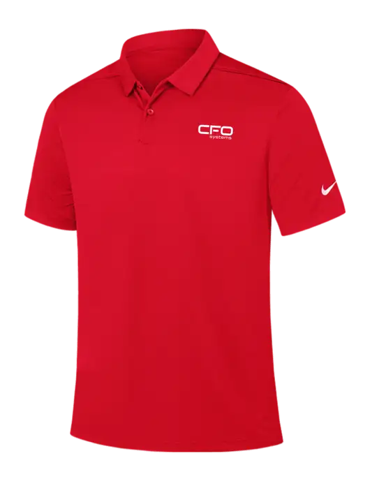 Nike Red Dry Essential Solid Polo w/CFO Systems Logo