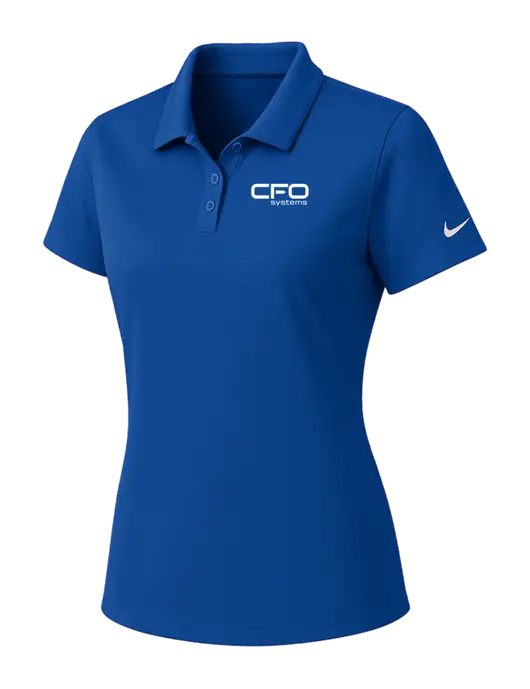 Nike Womens Dark Royal Dry Essential Solid Polo w/CFO Systems Logo