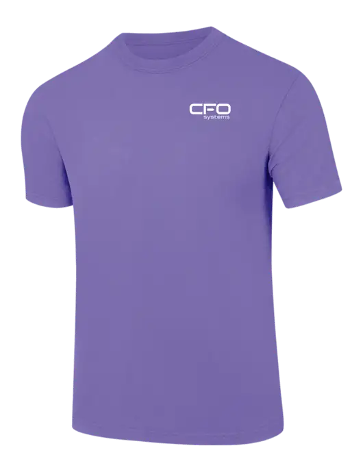 Comfort Colors 6.1 oz Light Purple Heavyweight Ring Spun T-Shirt w/CFO Systems Logo