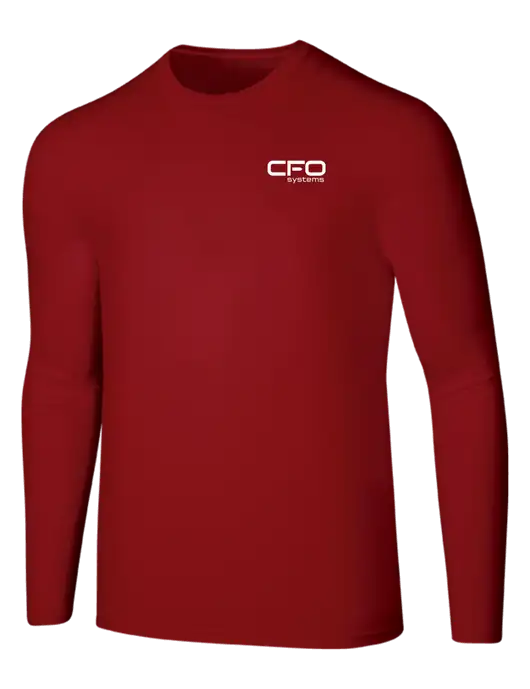 Seriously Soft Red Long Sleeve T-Shirt w/CFO Systems Logo