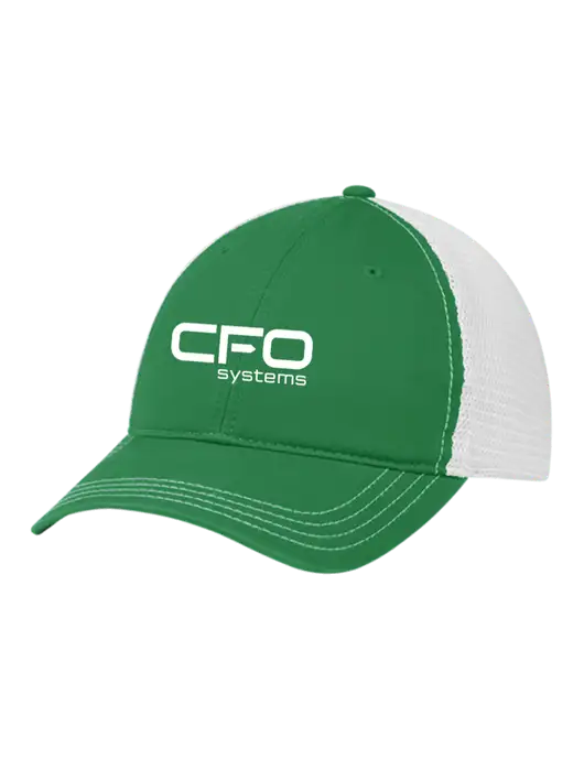 Richardson 111 Garment Washed Trucker Cap Kelly w/White Mesh w/CFO Systems Logo