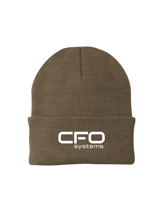 Light Brown Knit Cap w/CFO Systems Logo