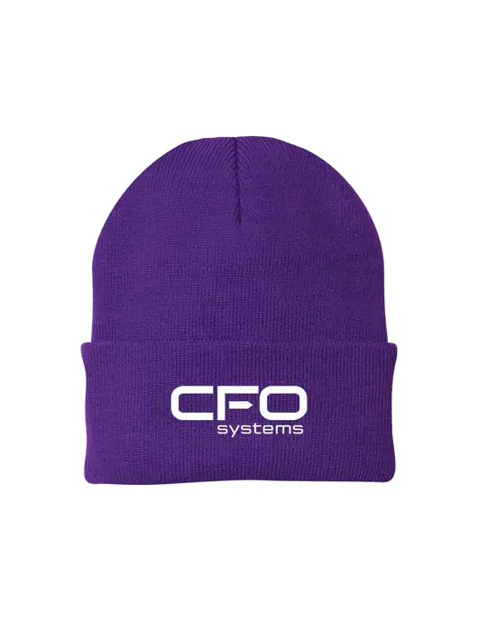Purple Knit Cap w/CFO Systems Logo