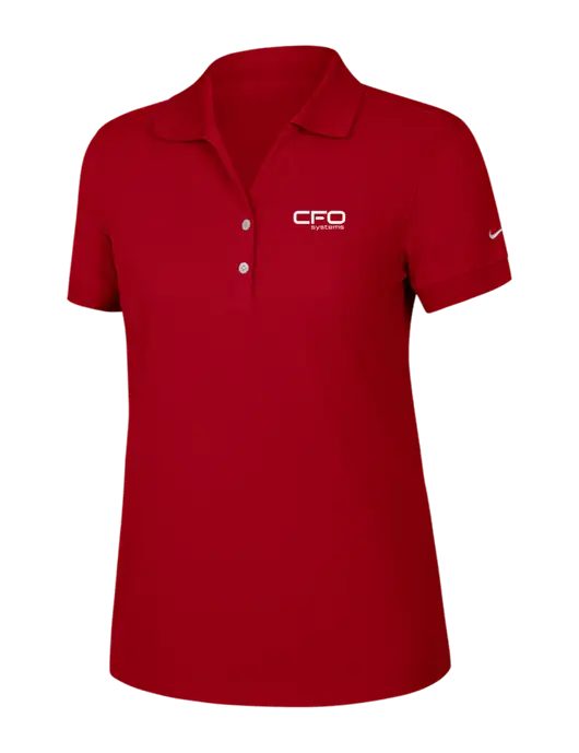 Nike Womens Dri-FIT Classic Red Polo w/CFO Systems Logo