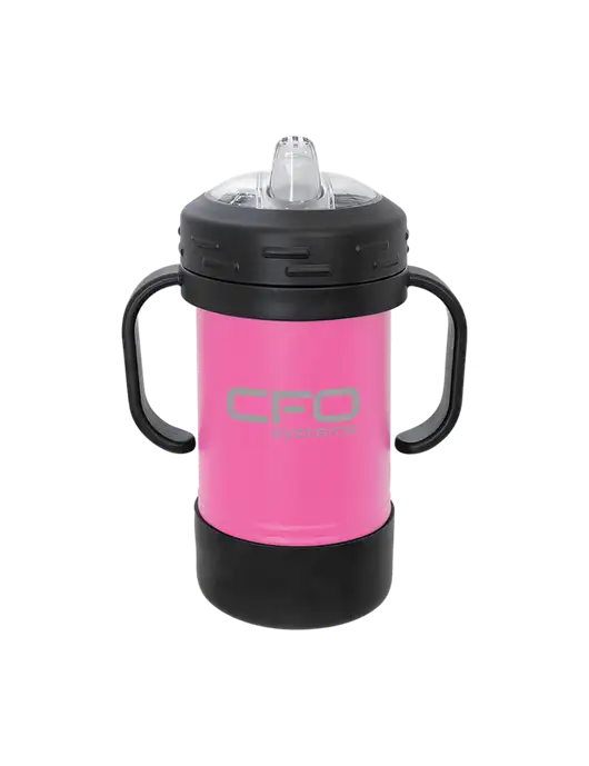 Polar Camel 10 oz Powder Coated Pink Sippy Cup w/CFO Systems Logo