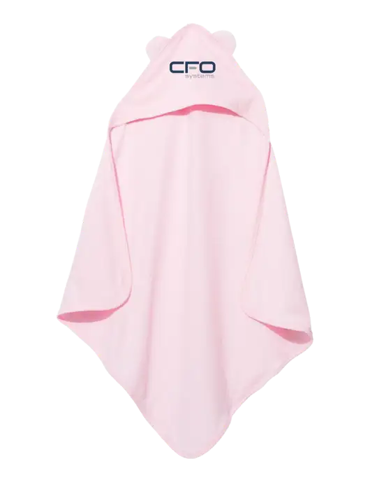 Pink Rabbit Skins Terry Cloth Hooded Towel with Ears  w/CFO Systems Logo