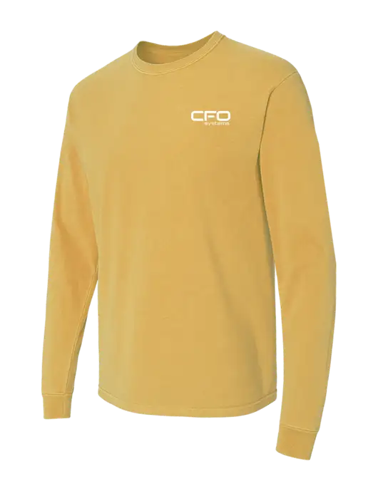 Comfort Colors Garment-Dyed Yellow Gold Heavyweight Long Sleeve T-Shirt w/CFO Systems Logo