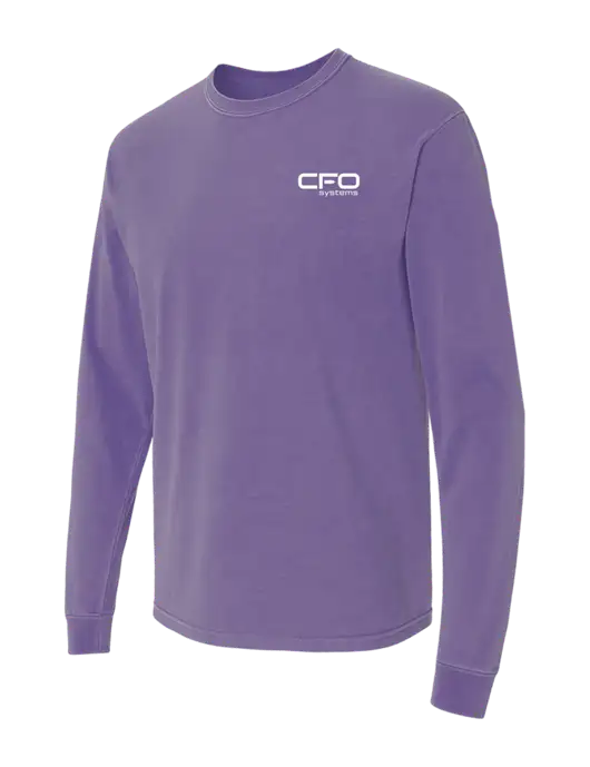 Comfort Colors Garment-Dyed Purple Heavyweight Long Sleeve T-Shirt w/CFO Systems Logo