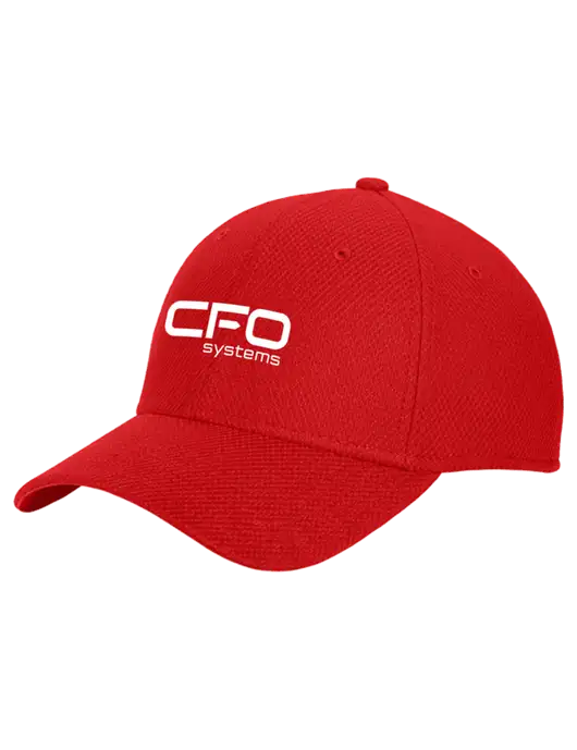 New Era Diamond Era Red Stretch Cap w/CFO Systems Logo