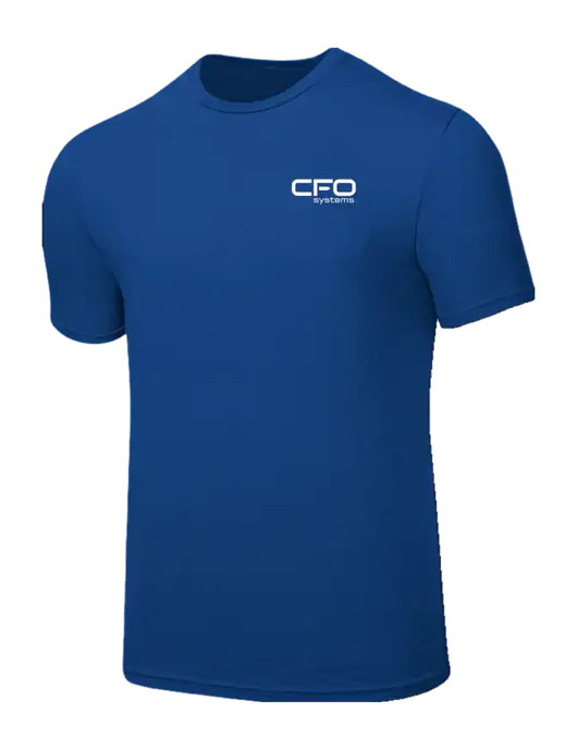 Seriously Soft Royal T-Shirt w/CFO Systems Logo