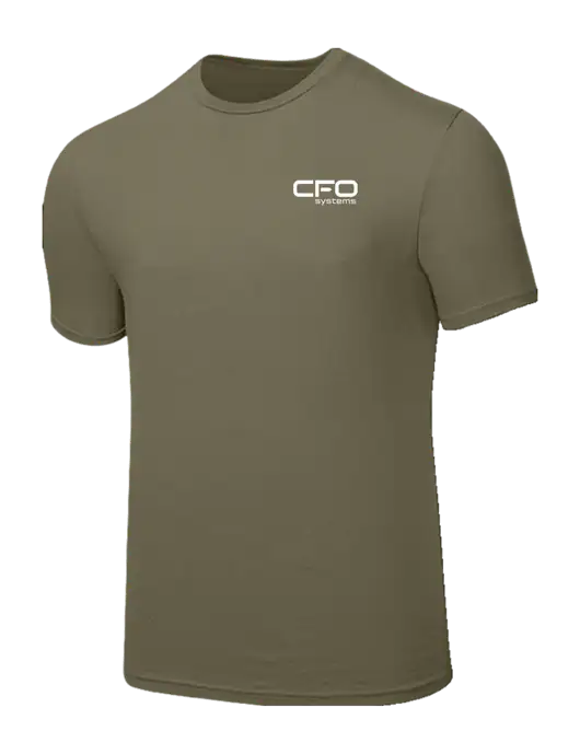 Seriously Soft Medium Taupe T-Shirt w/CFO Systems Logo