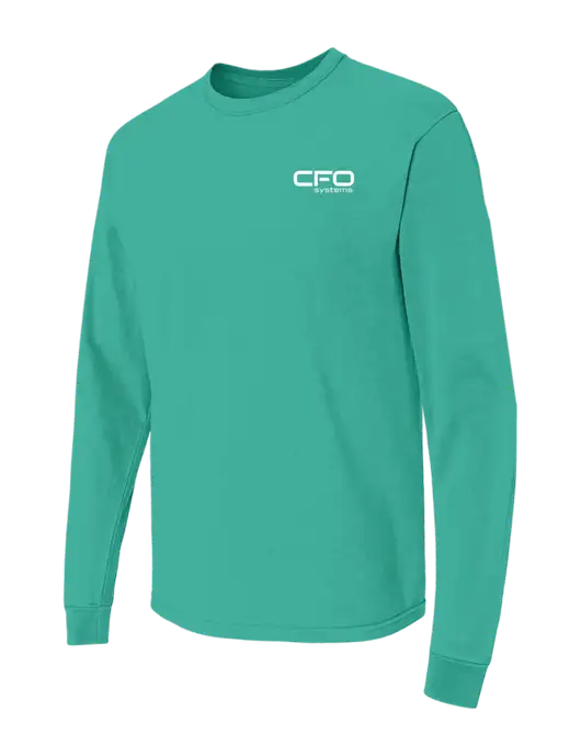 Comfort Colors Garment-Dyed Kelly Green Heavyweight Long Sleeve T-Shirt w/CFO Systems Logo
