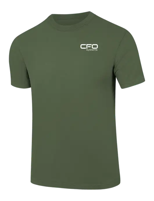 Comfort Colors 6.1 oz Dark Olive Green Heavyweight Ring Spun T-Shirt w/CFO Systems Logo
