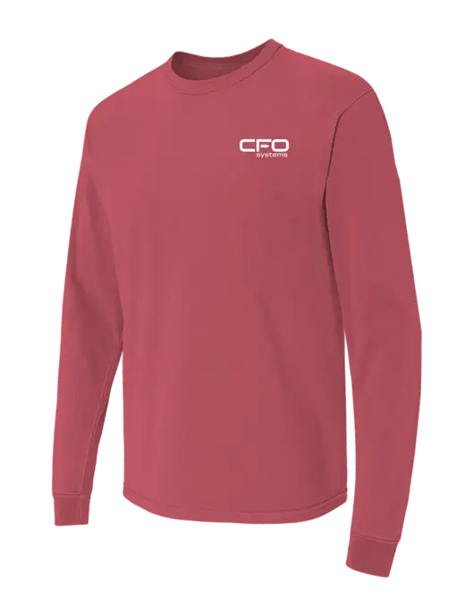 Comfort Colors Garment-Dyed Light Maroon Heavyweight Long Sleeve T-Shirt w/CFO Systems Logo