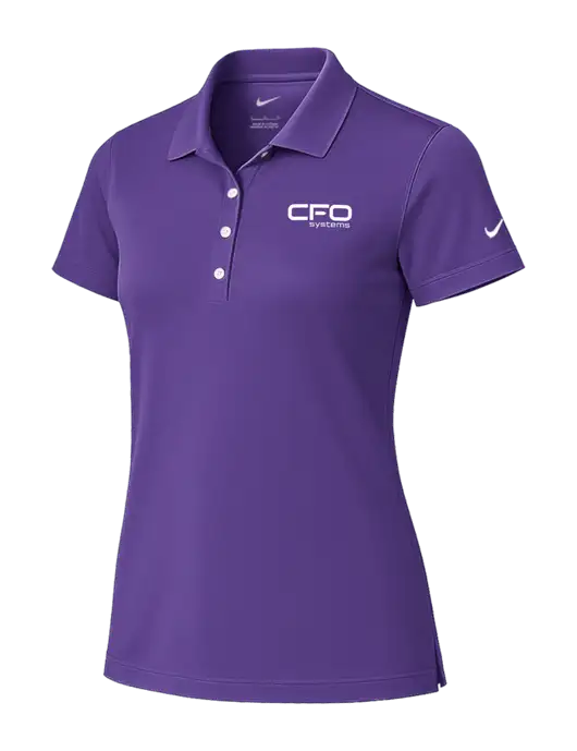 Nike Womens Purple Tech Basic Dri-FIT Polo
 w/CFO Systems Logo