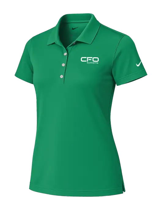Nike Womens Kelly Green Tech Basic Dri-FIT Polo
 w/CFO Systems Logo