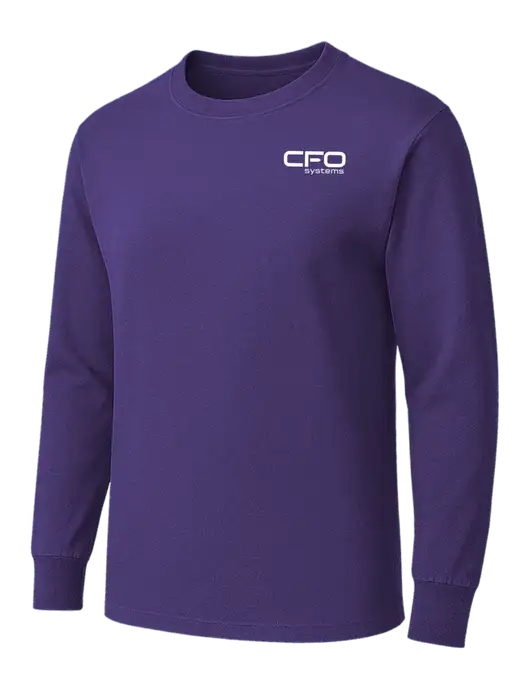 Purple Heavyweight Long Sleeve 6.1 oz T-Shirt w/CFO Systems Logo
