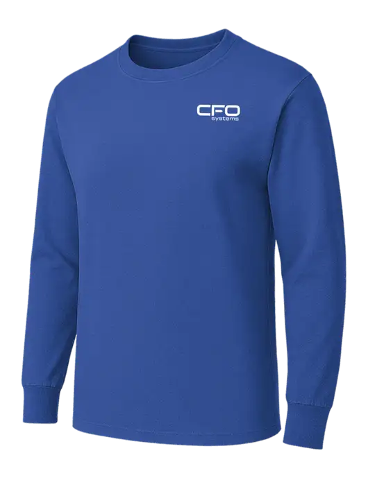 Dark Royal Heavyweight Long Sleeve 6.1 oz T-Shirt w/CFO Systems Logo