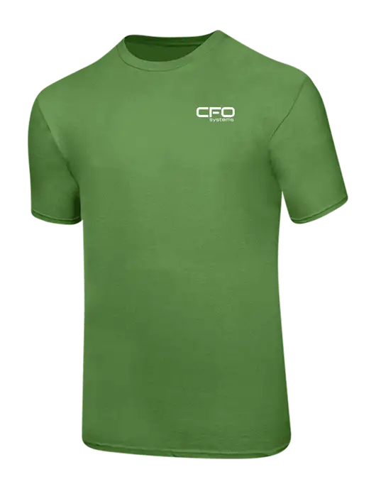 Ring Spun Light Olive 4.5 oz T-Shirt w/CFO Systems Logo