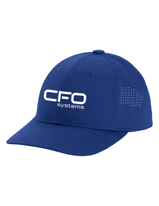 Pro-Cut Structured Snapback with Pinhole Mesh Dark Royal Cap w/CFO Systems Logo