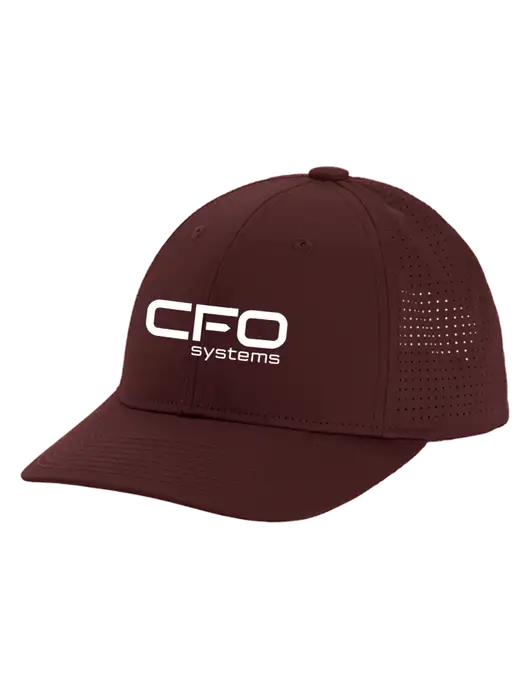 Pro-Cut Structured Snapback with Pinhole Mesh Maroon Cap w/CFO Systems Logo